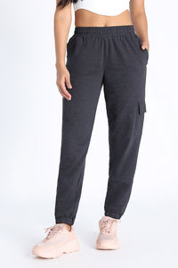 Zivame Knit Cotton Loungewear Bottom - Black Beauty — thumbnail 2